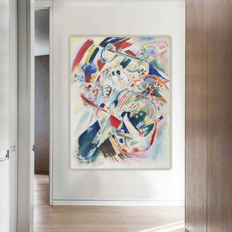Abstract Expressionist Canvas Art: Colorful Kandinsky - Inspired