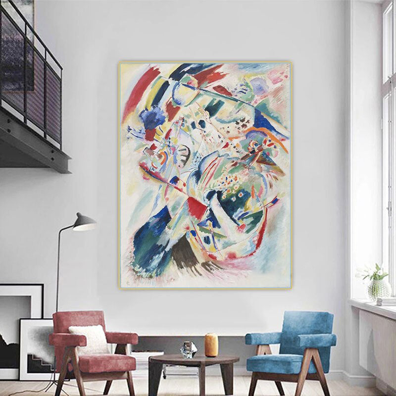 Abstract Expressionist Canvas Art: Colorful Kandinsky - Inspired