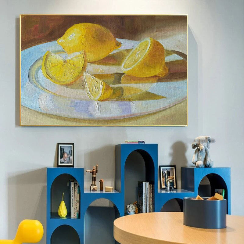 Lemons in the Sun: A Realistic art, Fruite Oil Painting