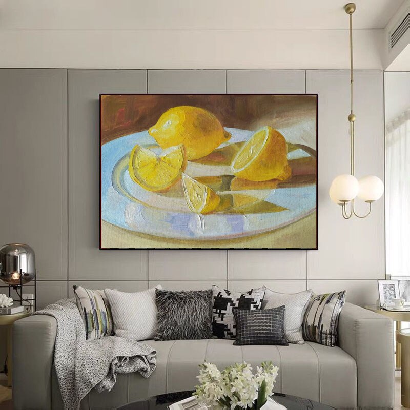 Lemons in the Sun: A Realistic art, Fruite Oil Painting