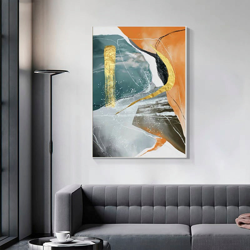 Marbled-Contemporary Geometric Wall Art - Minimalist Home Decor Painting