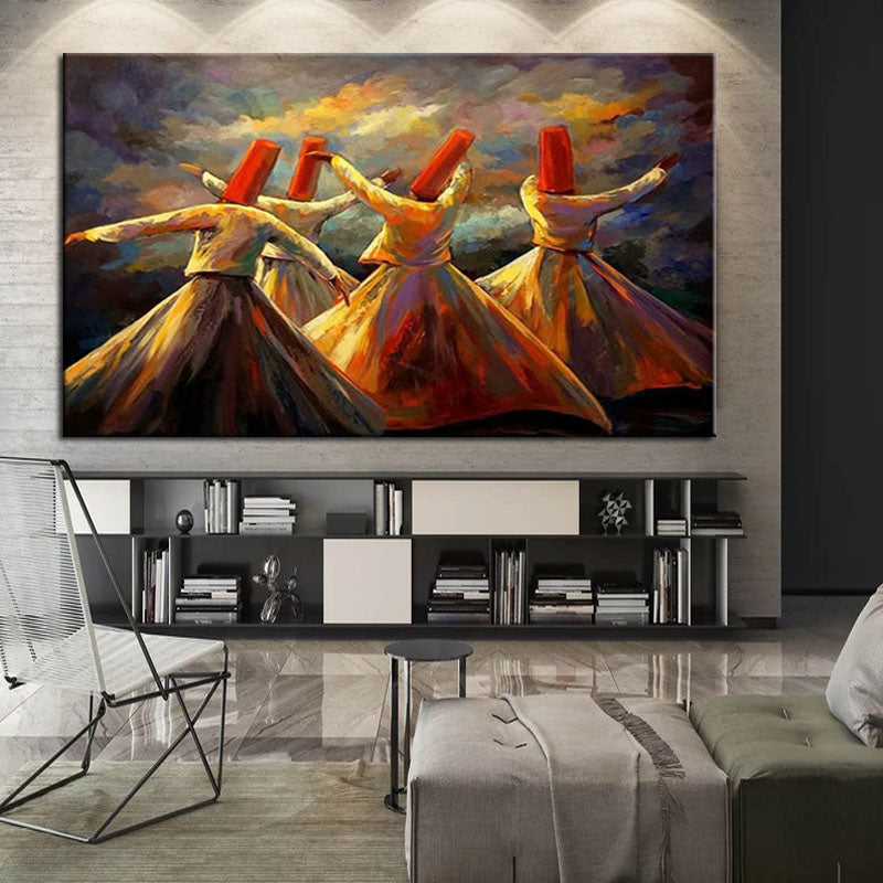 Nocturnal Dances-Turkish Whirling Dervish Wall Art