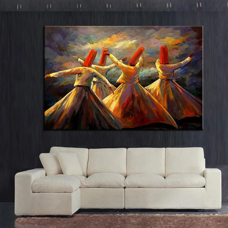 Nocturnal Dances-Turkish Whirling Dervish Wall Art