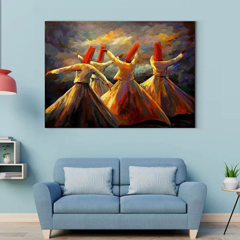Nocturnal Dances-Turkish Whirling Dervish Wall Art