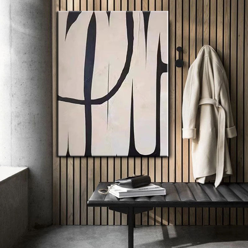 Rollercoaster-Minimalist Black & White Abstract Wall Art - Geometric Line Modern Decor