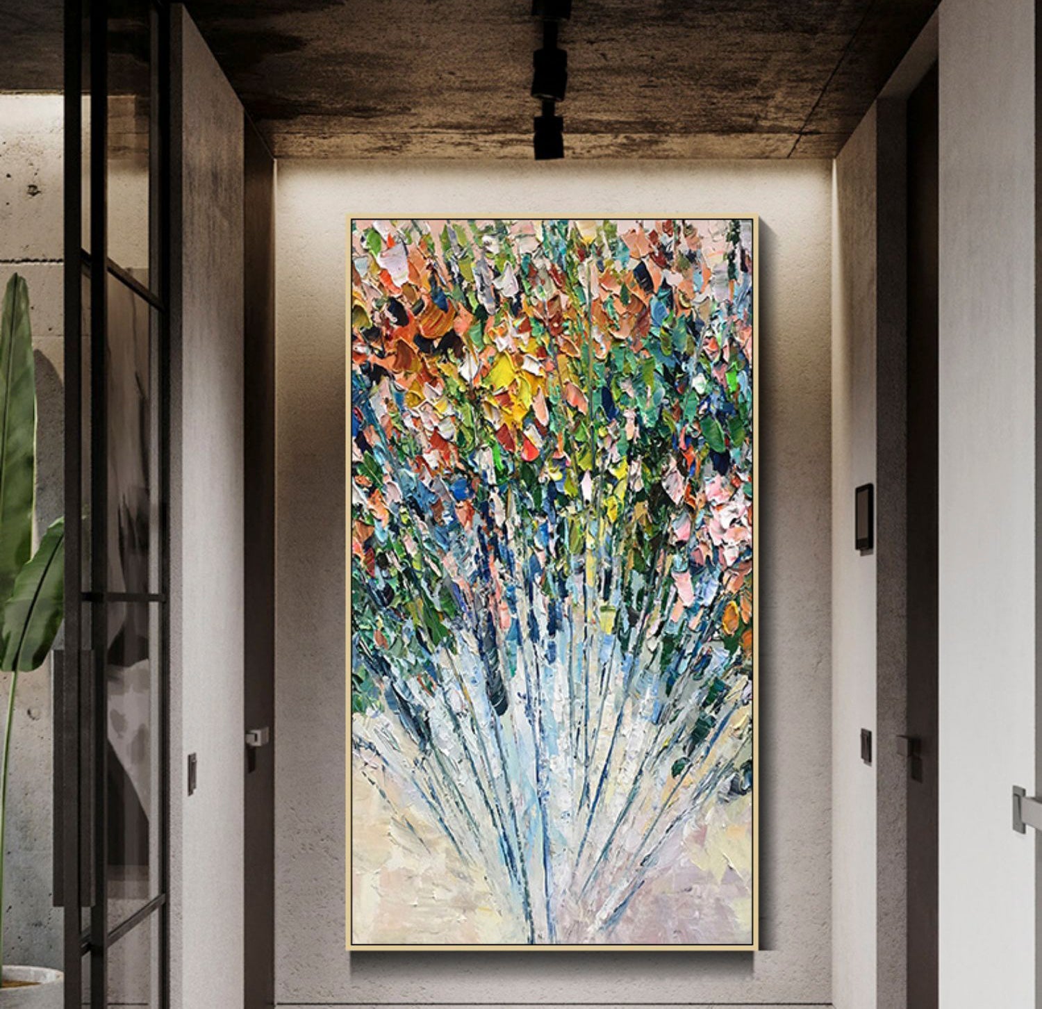 Proud Peacock-Modern Textured Peacock Abstract Painting for Elegant Home Decor
