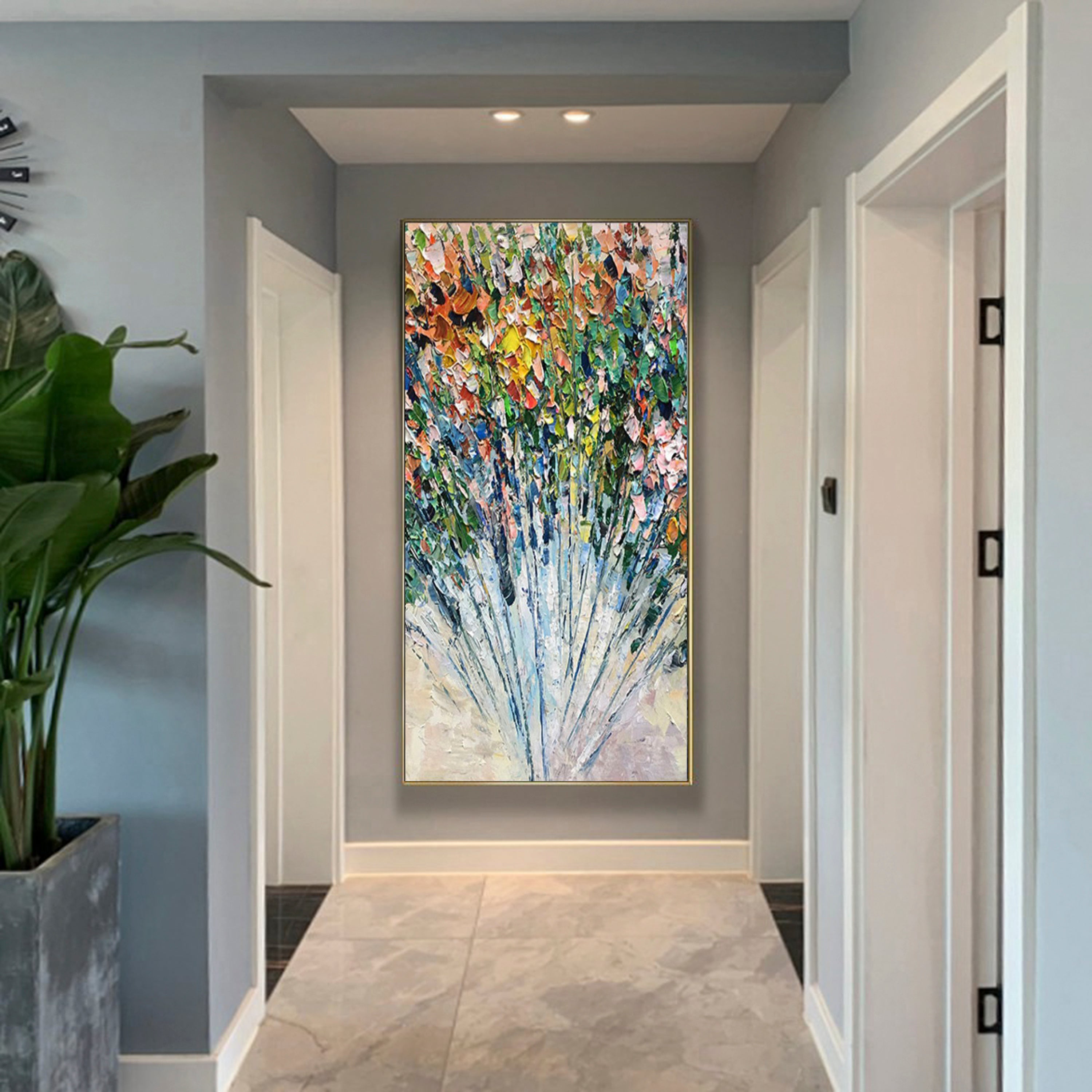 Proud Peacock-Modern Textured Peacock Abstract Painting for Elegant Home Decor