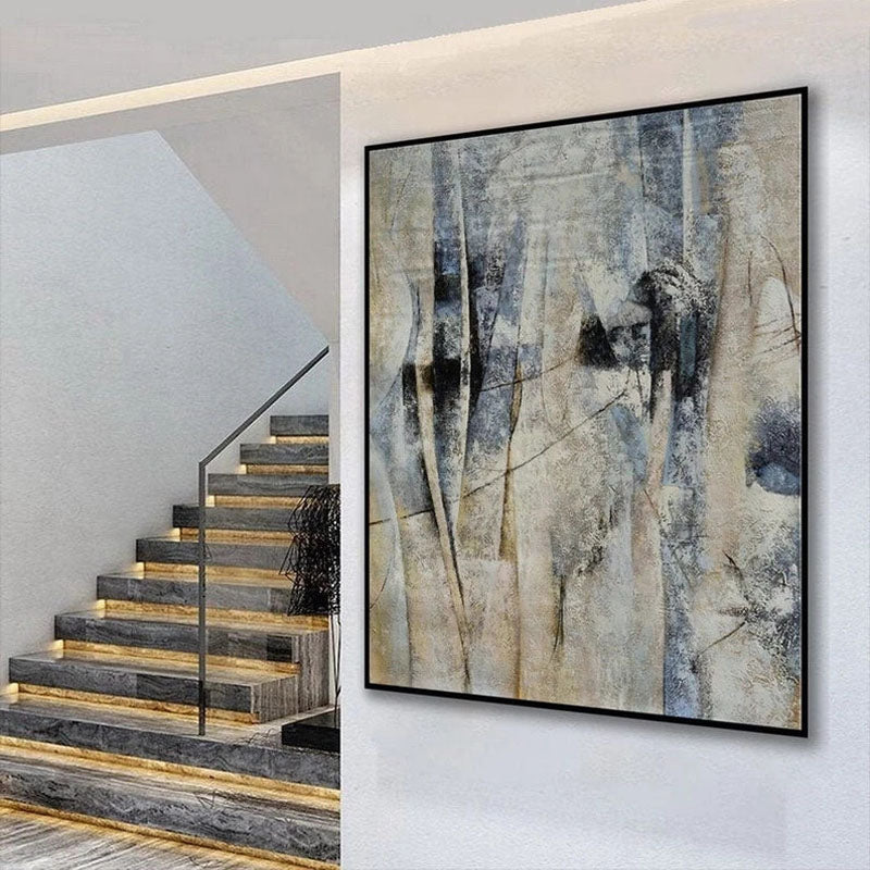 Insight-Handmade Abstract Oil Painting | Neutral Tones Artwork for Home Decoration