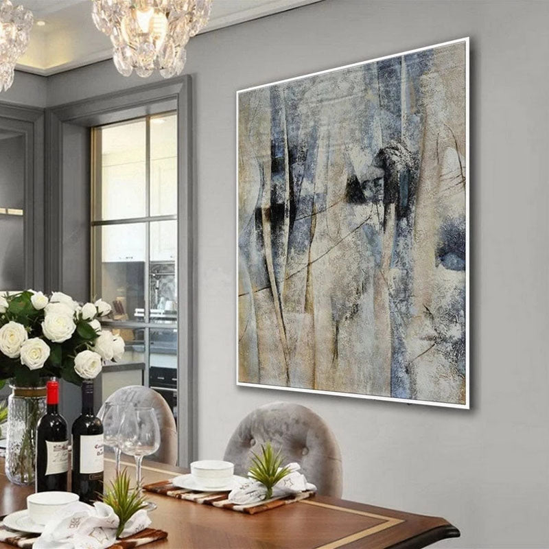 Insight-Handmade Abstract Oil Painting | Neutral Tones Artwork for Home Decoration
