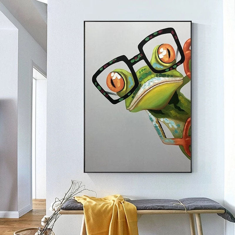 Kermit Frog Oil Painting | Playful Art for Modern Home Decor