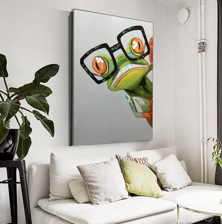 Kermit Frog Oil Painting | Playful Art for Modern Home Decor