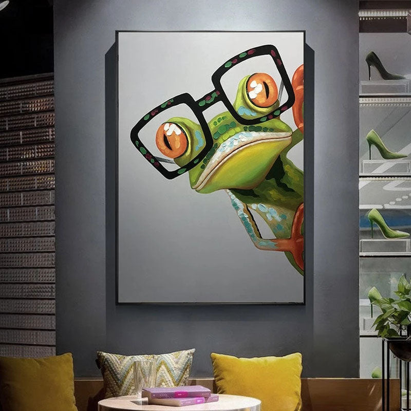 Kermit Frog Oil Painting | Playful Art for Modern Home Decor