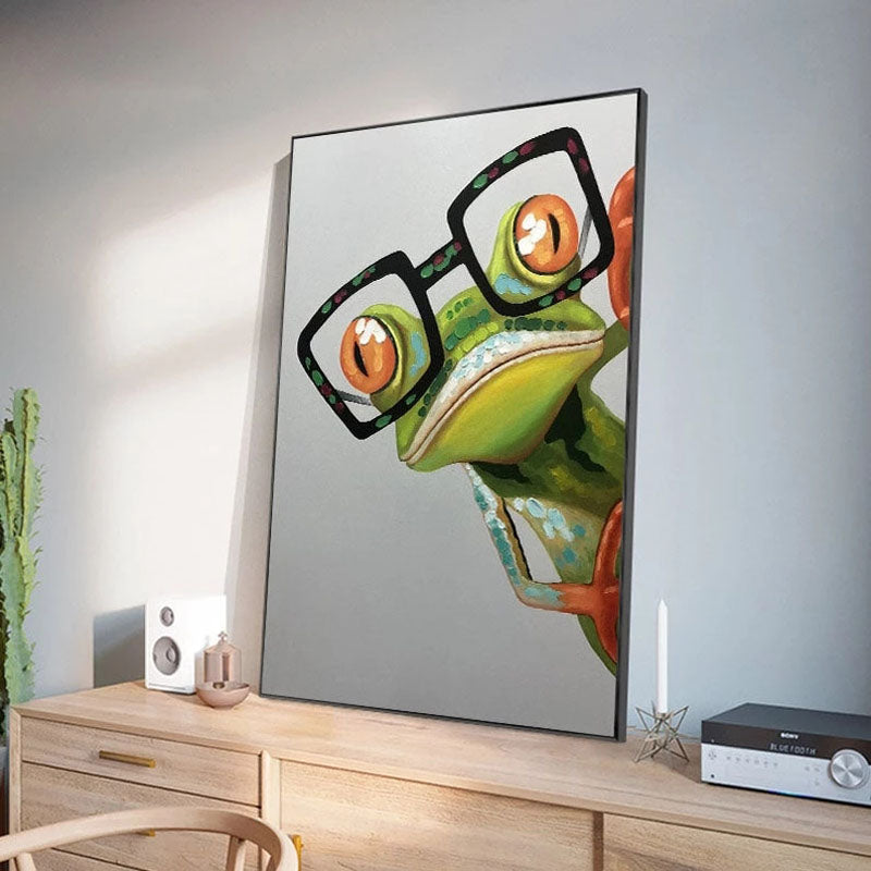 Kermit Frog Oil Painting | Playful Art for Modern Home Decor