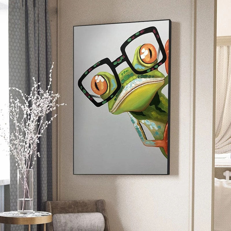Kermit Frog Oil Painting | Playful Art for Modern Home Decor