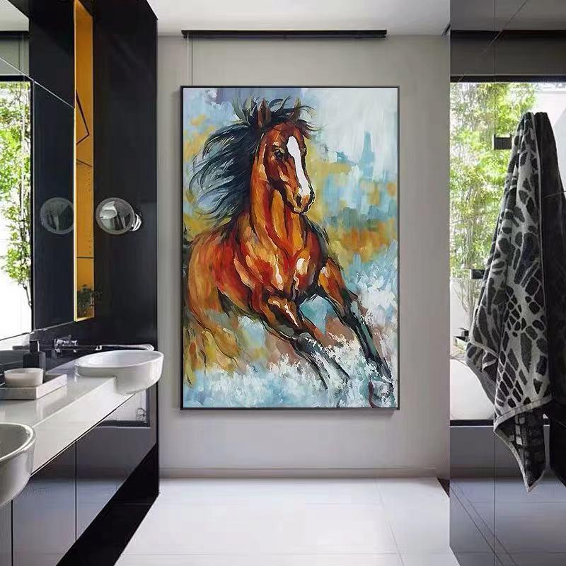 Kincsem-Galloping Horse Painting | Expressive Animal Wall Art for Modern Decor