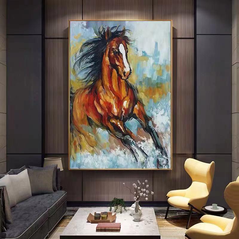 Kincsem-Galloping Horse Painting | Expressive Animal Wall Art for Modern Decor