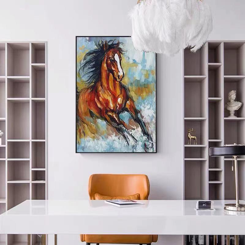 Kincsem-Galloping Horse Painting | Expressive Animal Wall Art for Modern Decor