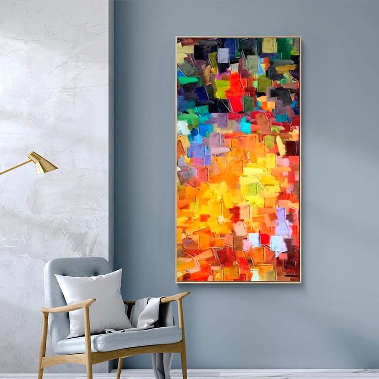 Lightgames-Textured Abstract Canvas Painting for Modern Home Decor