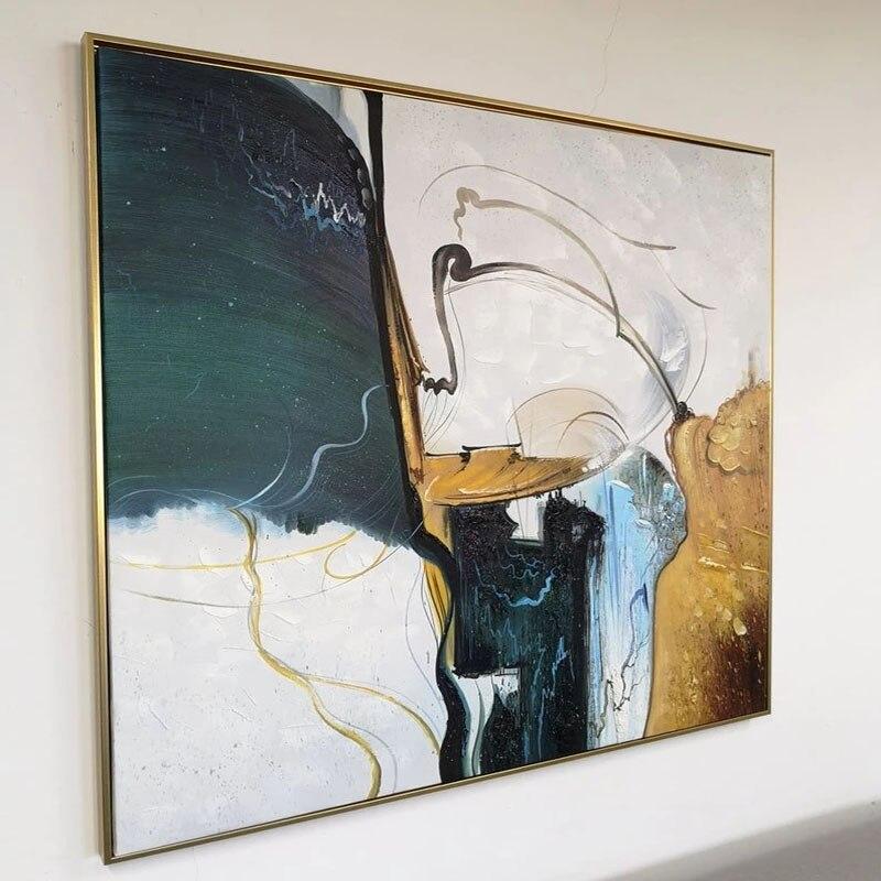 Remembering the Past-Modern Textured Abstract Oil Painting for Home Wall Decor