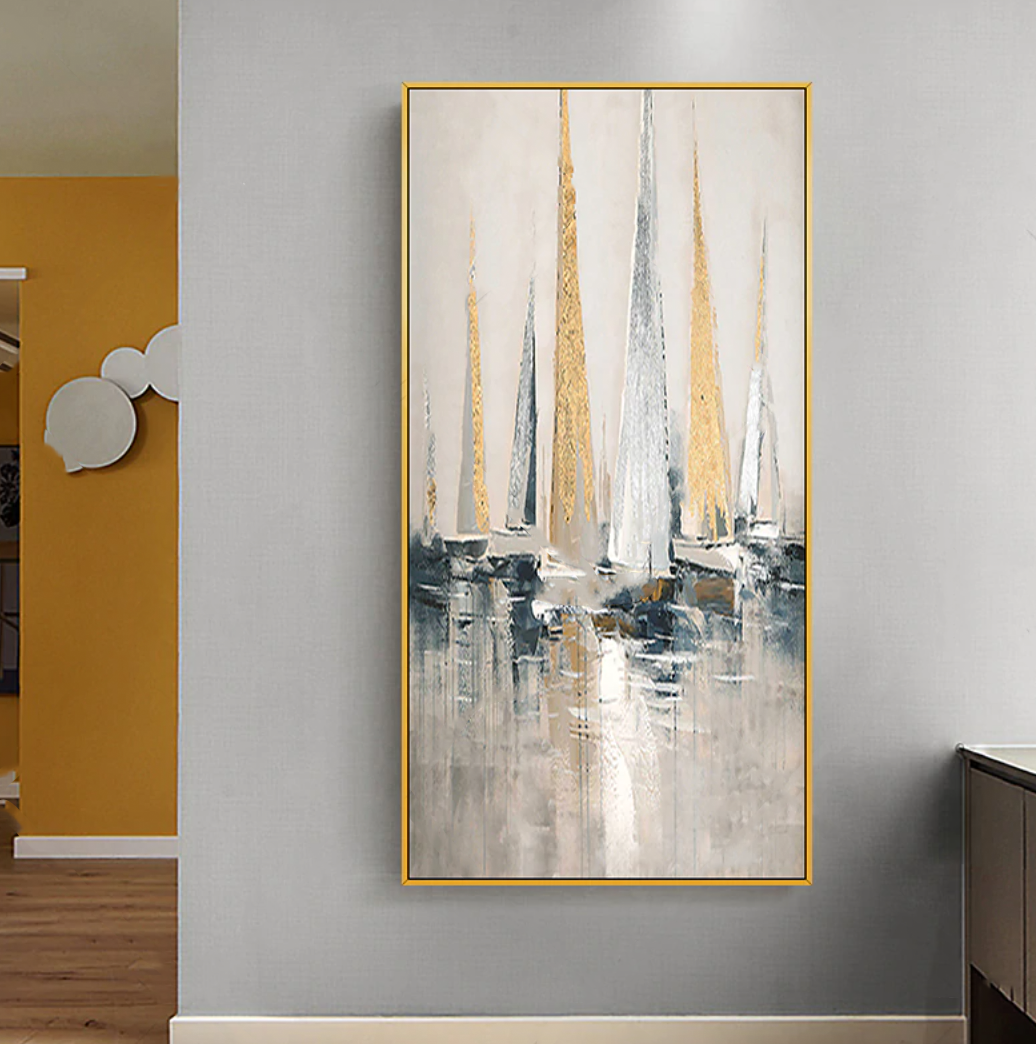 Sailor-Sailboat Oil Painting - Handmade Modern Art for Home & Office Decor