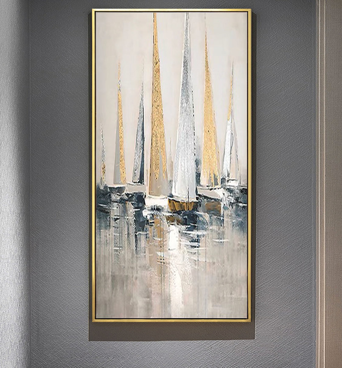 Sailor-Sailboat Oil Painting - Handmade Modern Art for Home & Office Decor