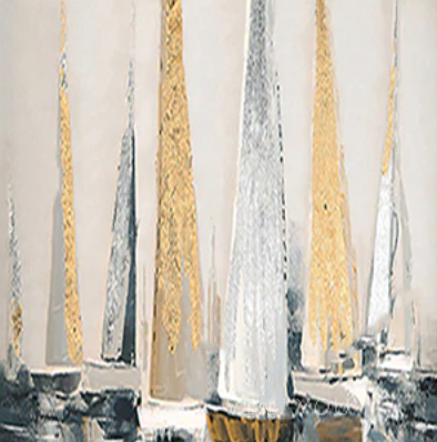 Sailor-Sailboat Oil Painting - Handmade Modern Art for Home & Office Decor