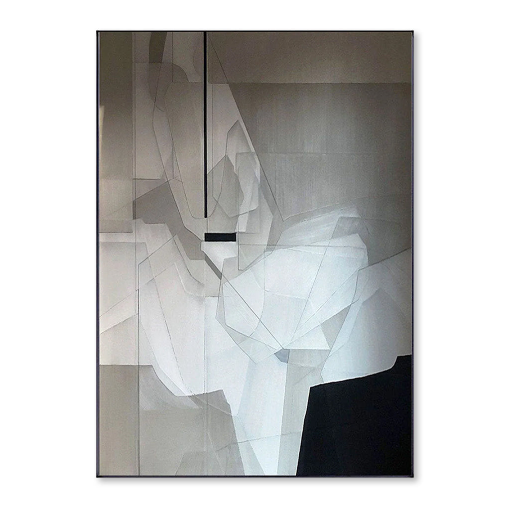 Monochrome Geometric Abstract Wall Art