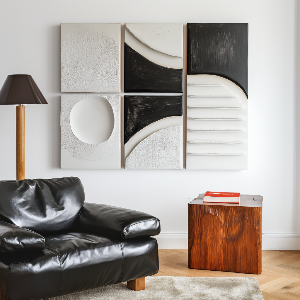 5-piece minimalist canvas painting for modern interiors