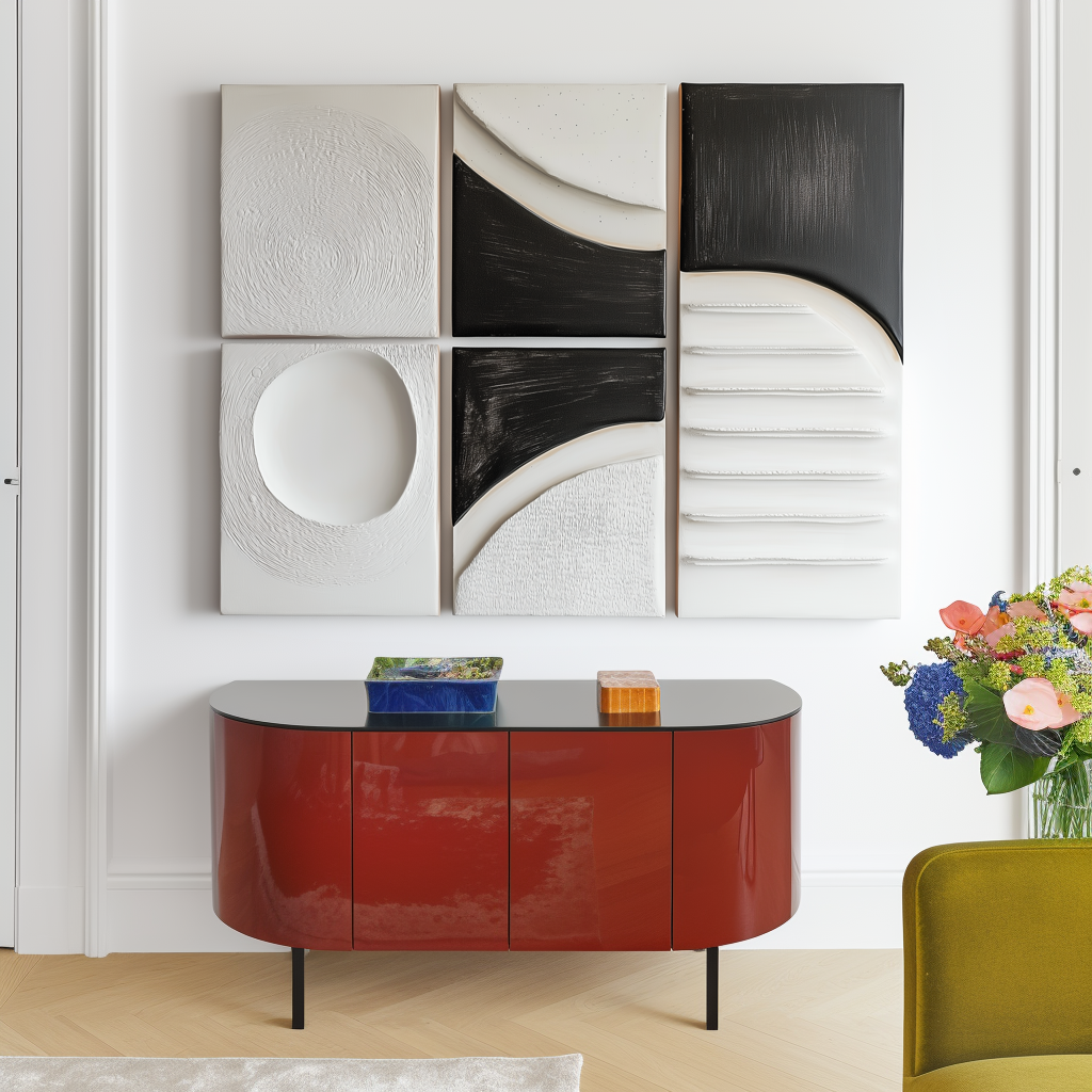 5-piece minimalist canvas painting for modern interiors