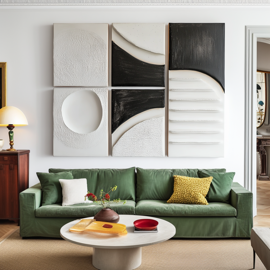 5-piece minimalist canvas painting for modern interiors
