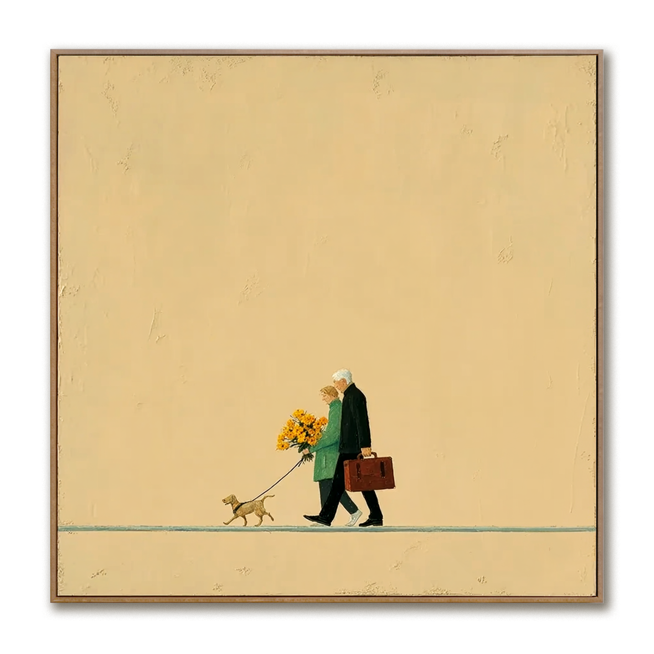Sunday Together - Minimalist Couple Canvas Art