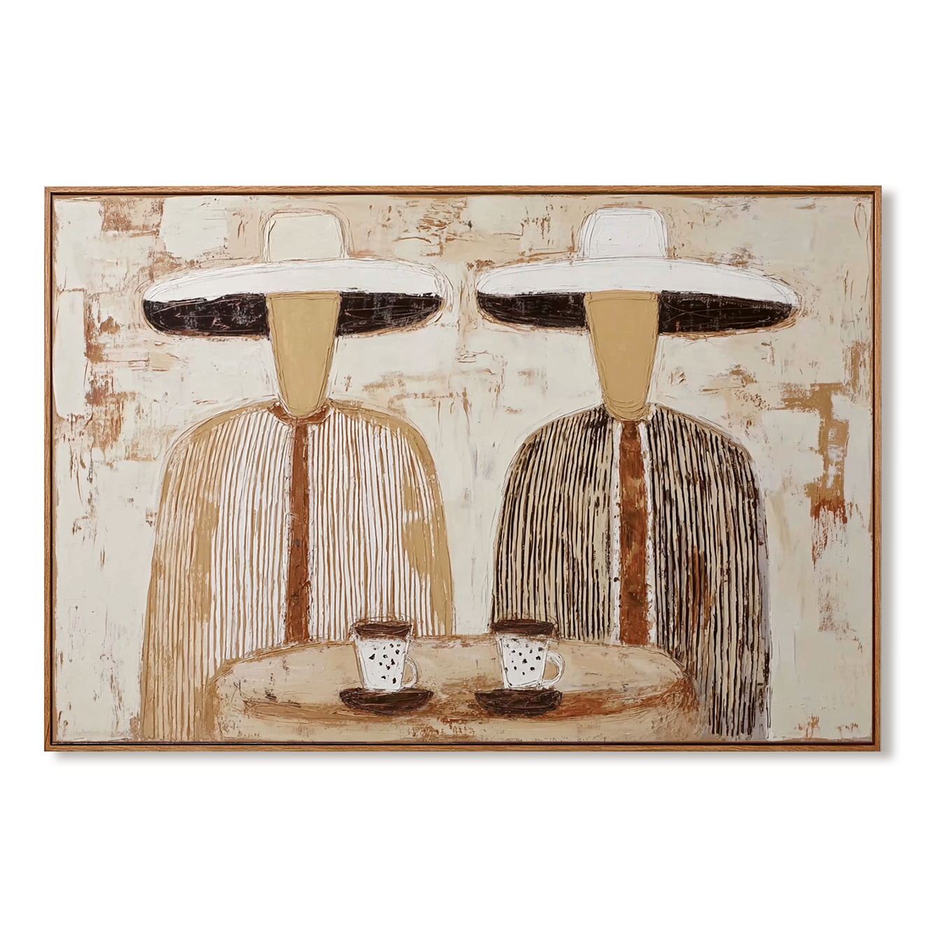 Desert Walk – Hand-Painted Minimalist Oil Painting