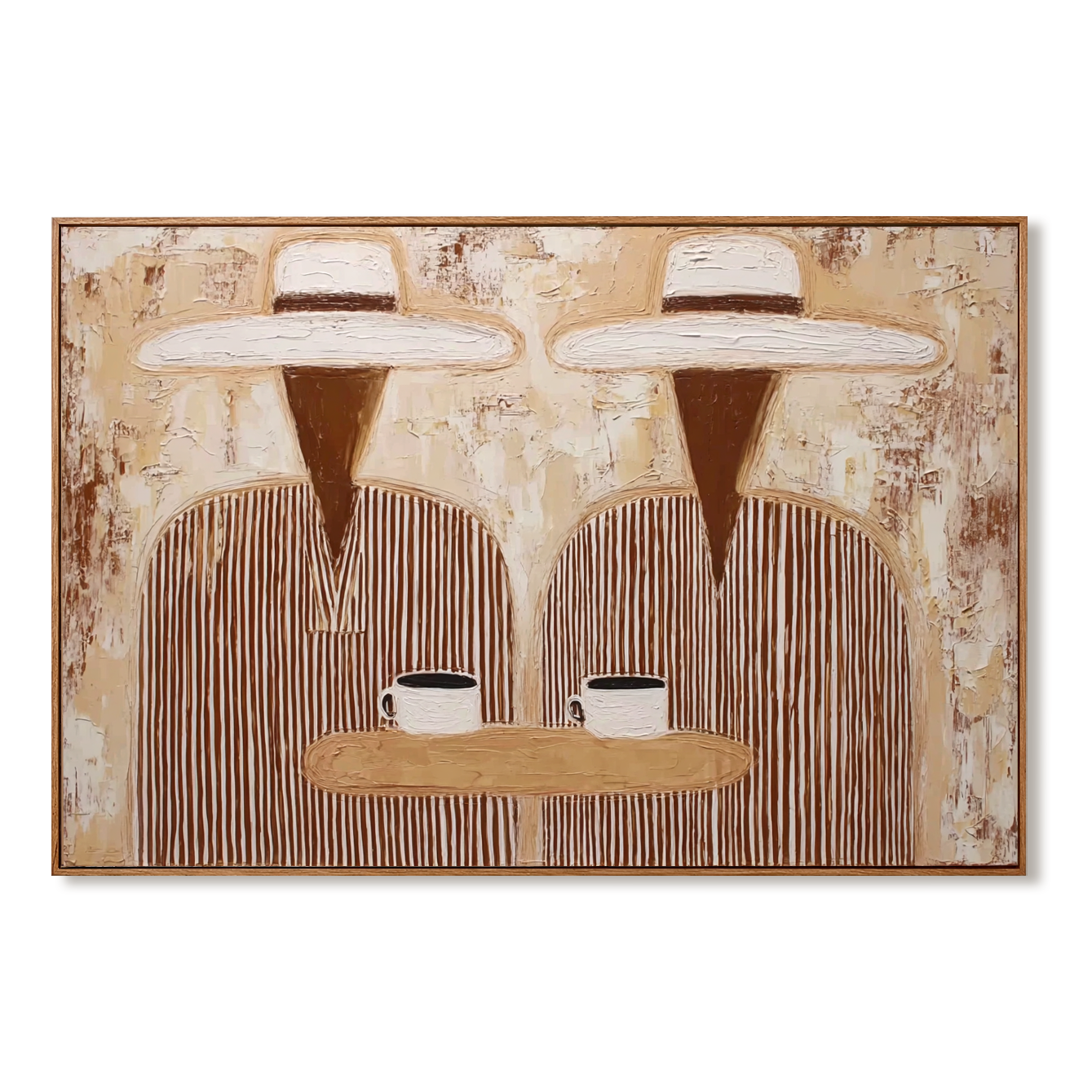 Coffee Break – Hand-Painted Minimalist Oil Painting