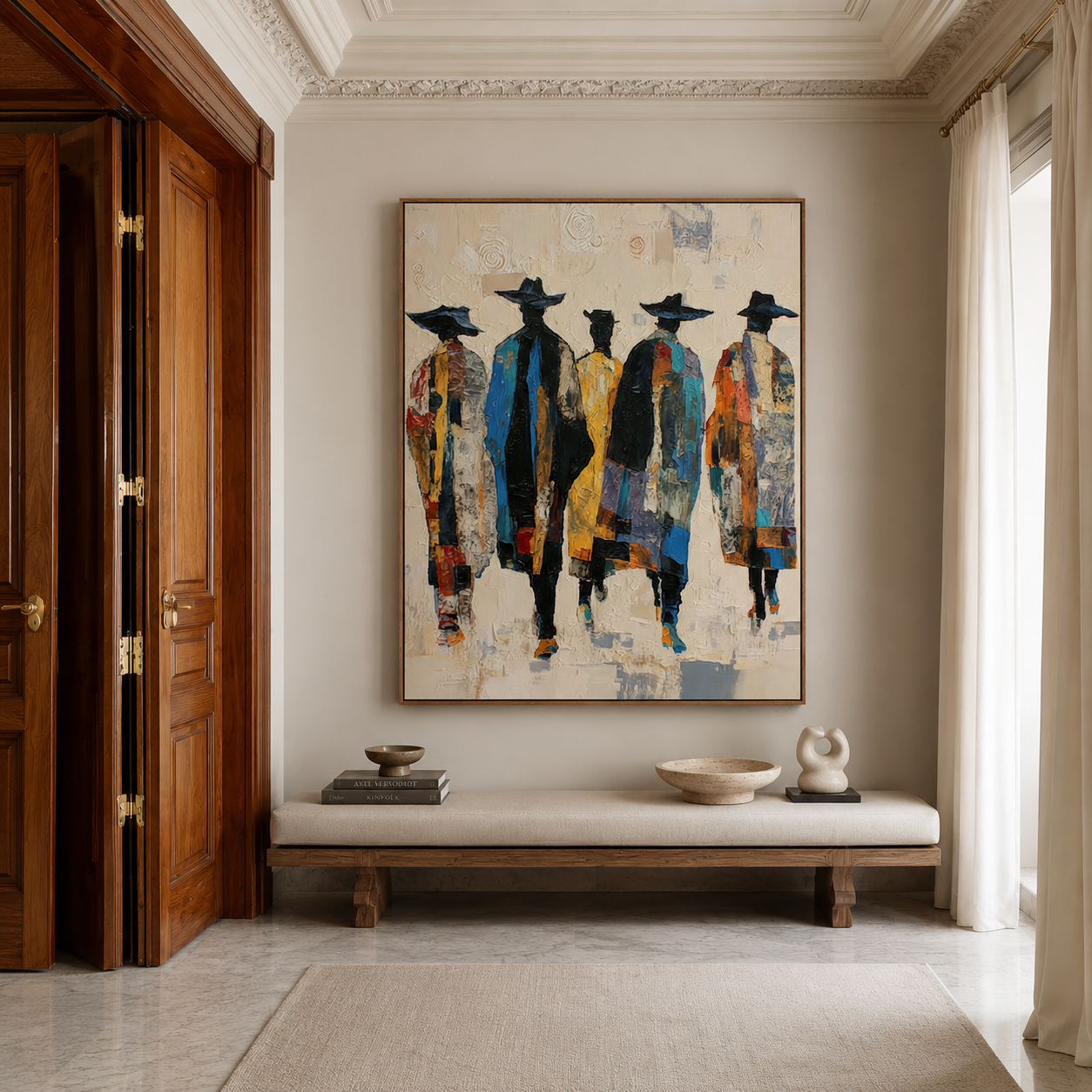 Colorful Procession – Figurative Wall Art