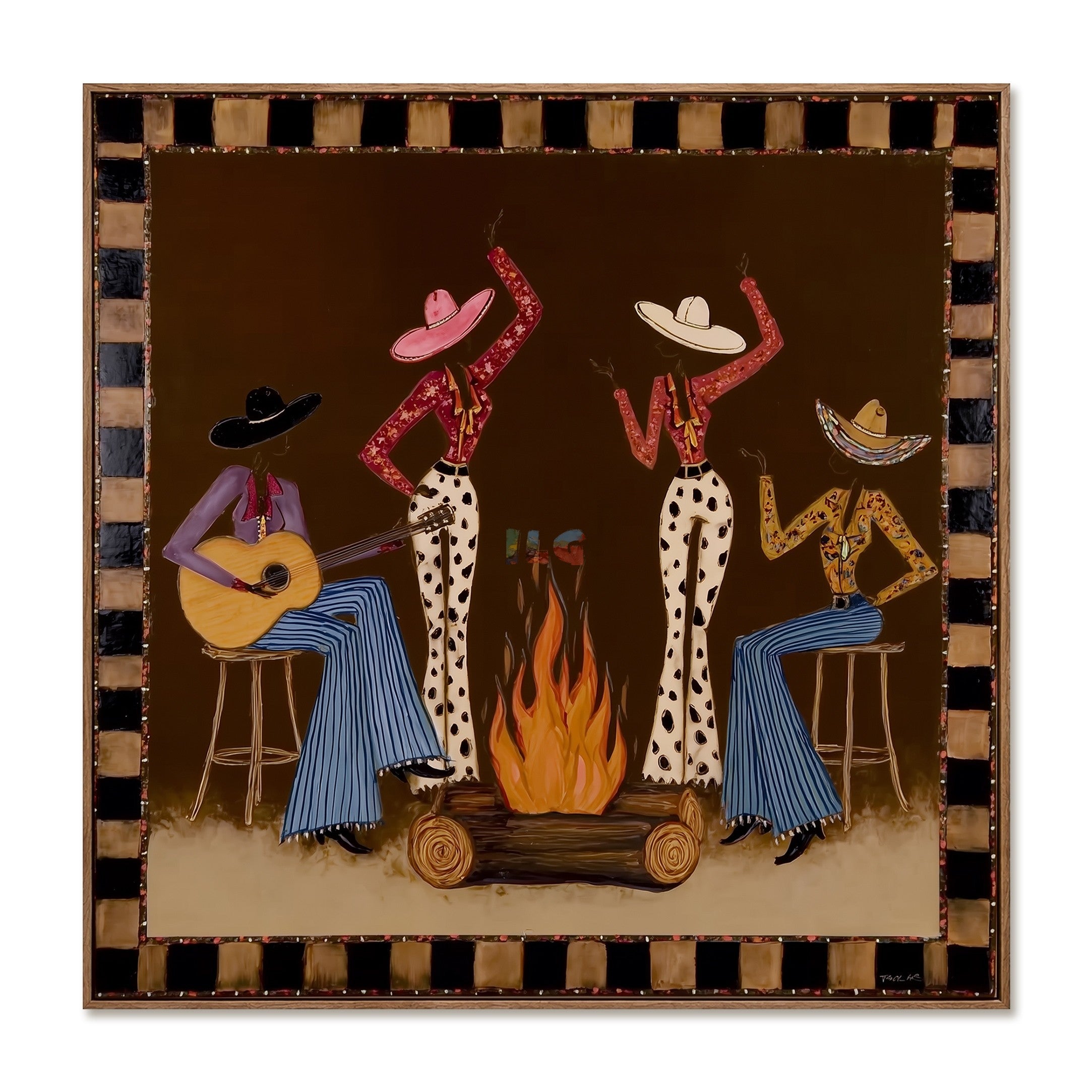 Campfire Rhythm – Western Figure Wall Art