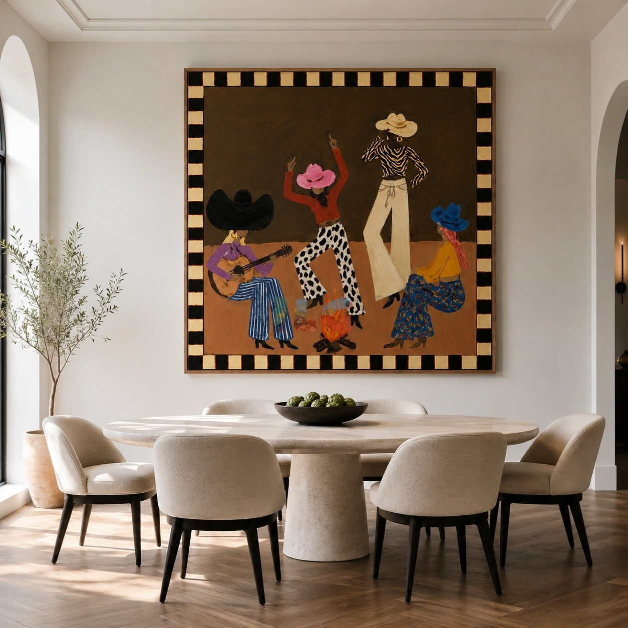 Desert Hat Rhythm – Western Figure Wall Art