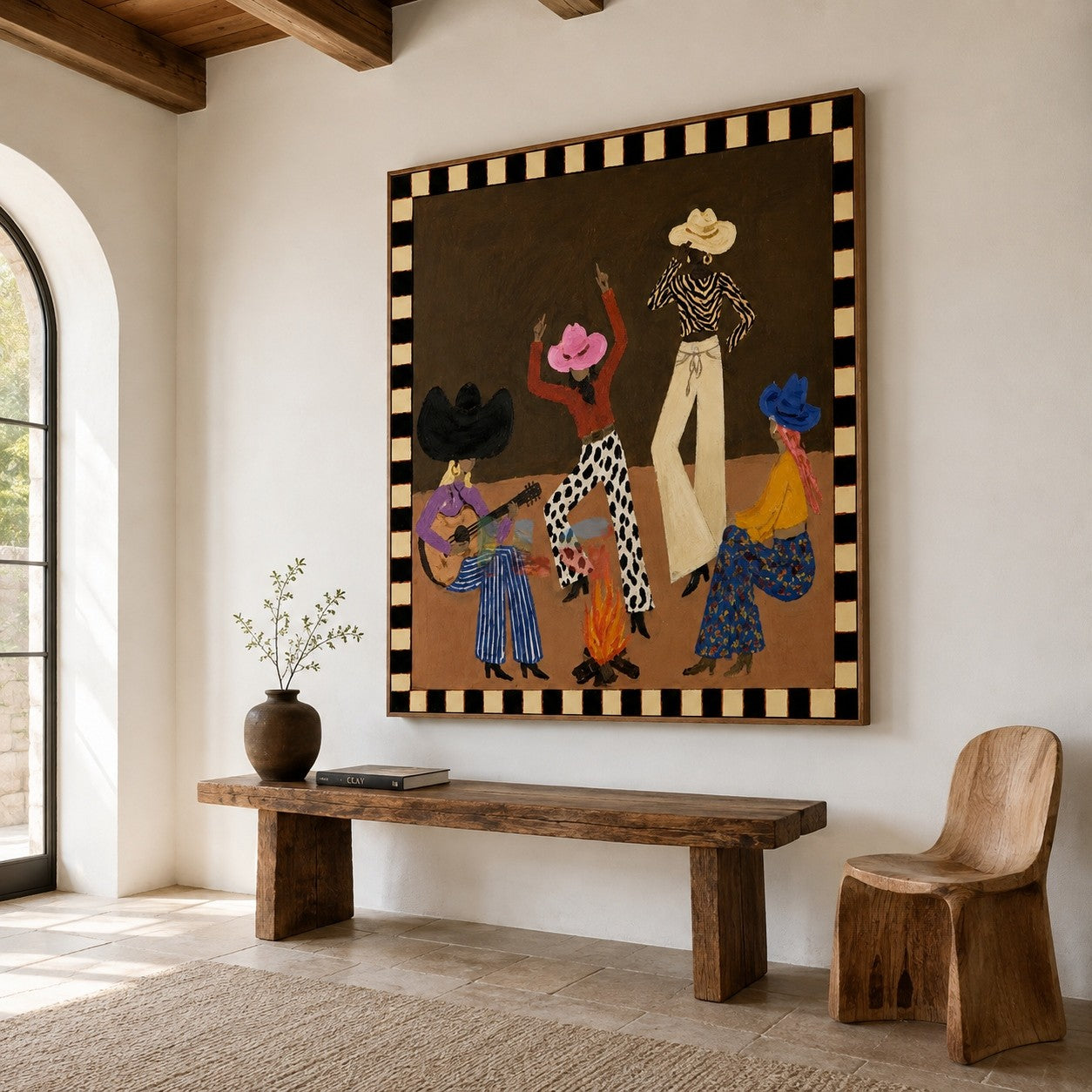 Desert Hat Rhythm – Western Figure Wall Art