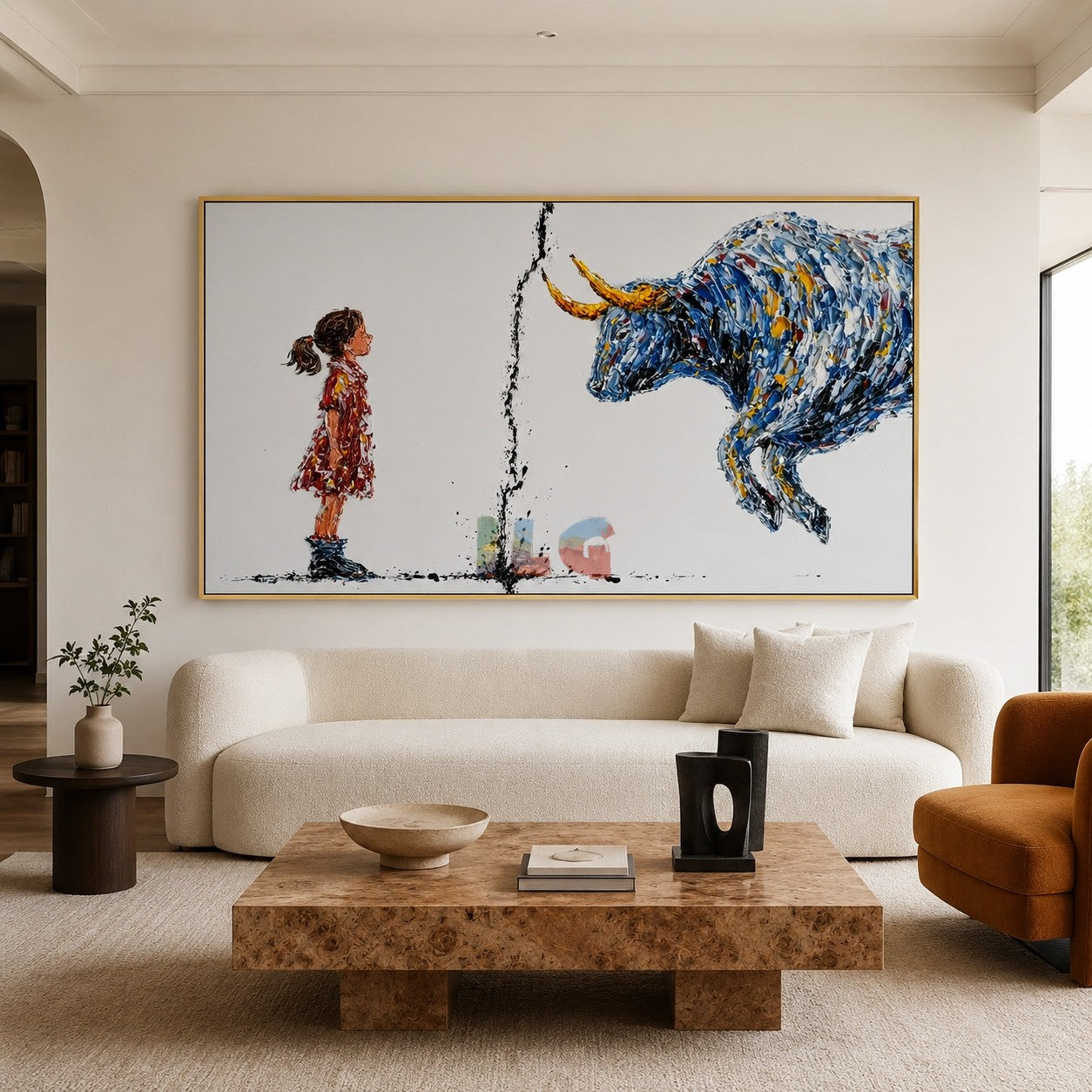 Brave Encounter – Contemporary Bull Wall Art