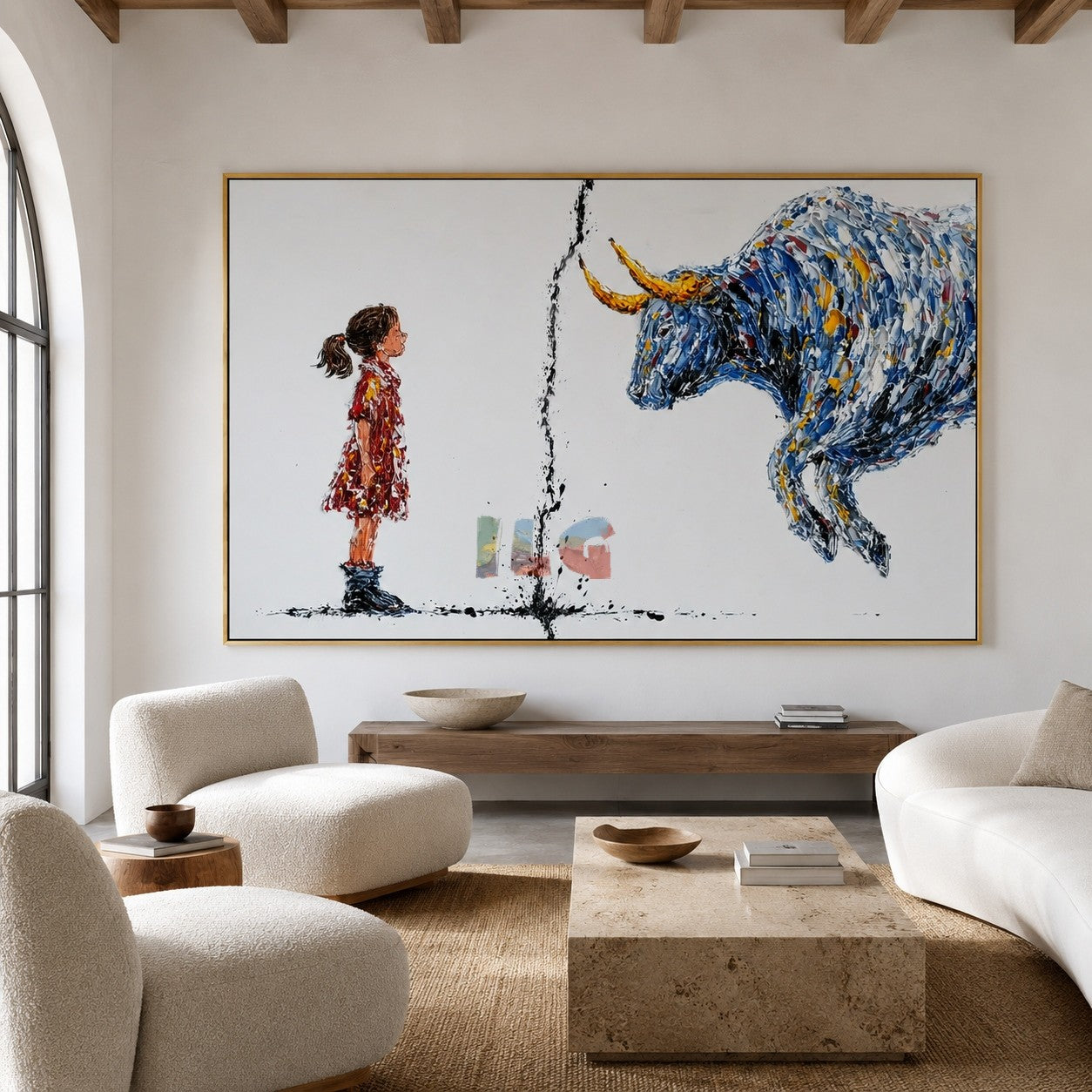 Brave Encounter – Contemporary Bull Wall Art