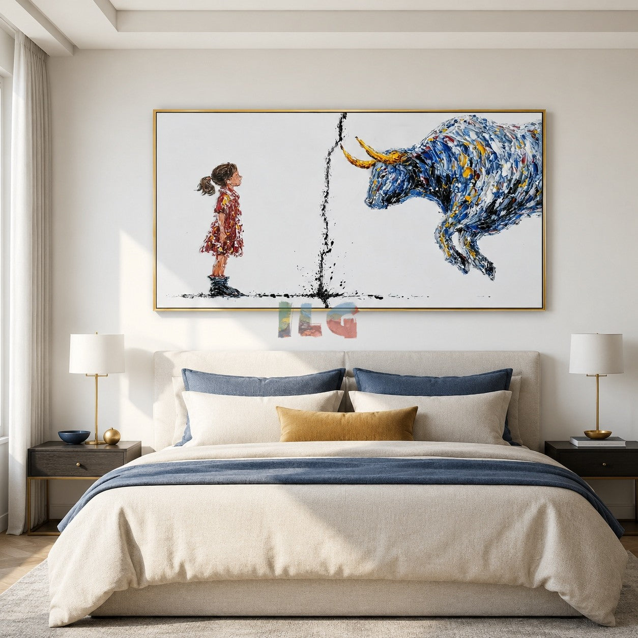Brave Encounter – Contemporary Bull Wall Art