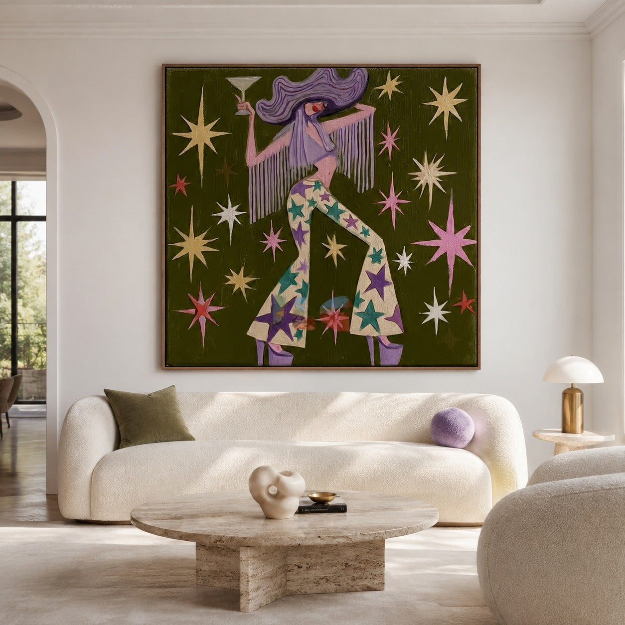 Starlit Western Muse – Contemporary Figure Wall Art