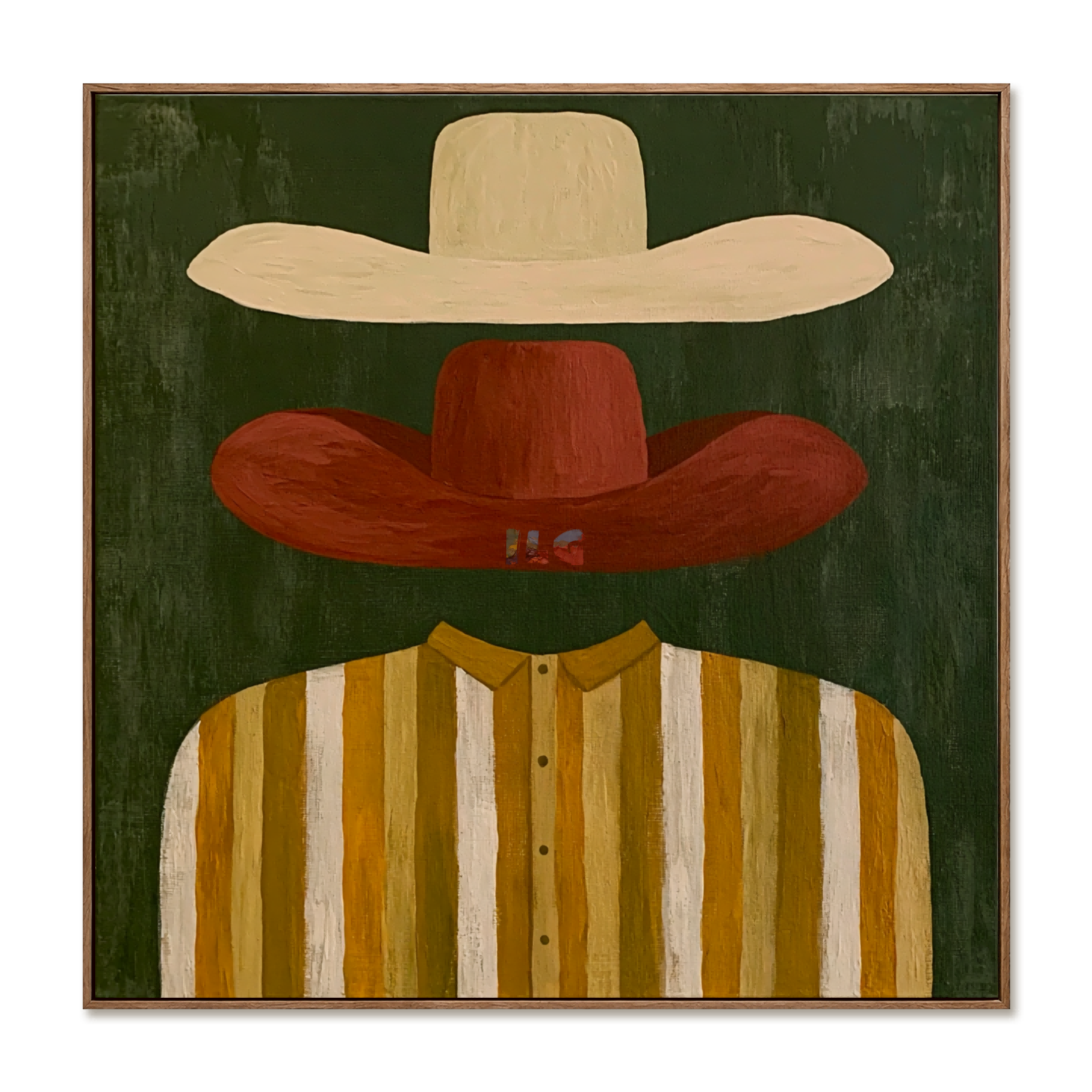 Layered Western Hats – Contemporary Figure Wall Art