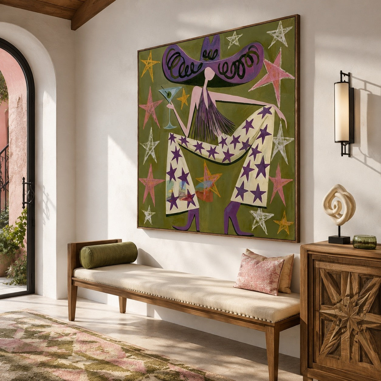 Starry Hat Lounge – Contemporary Figure Wall Art