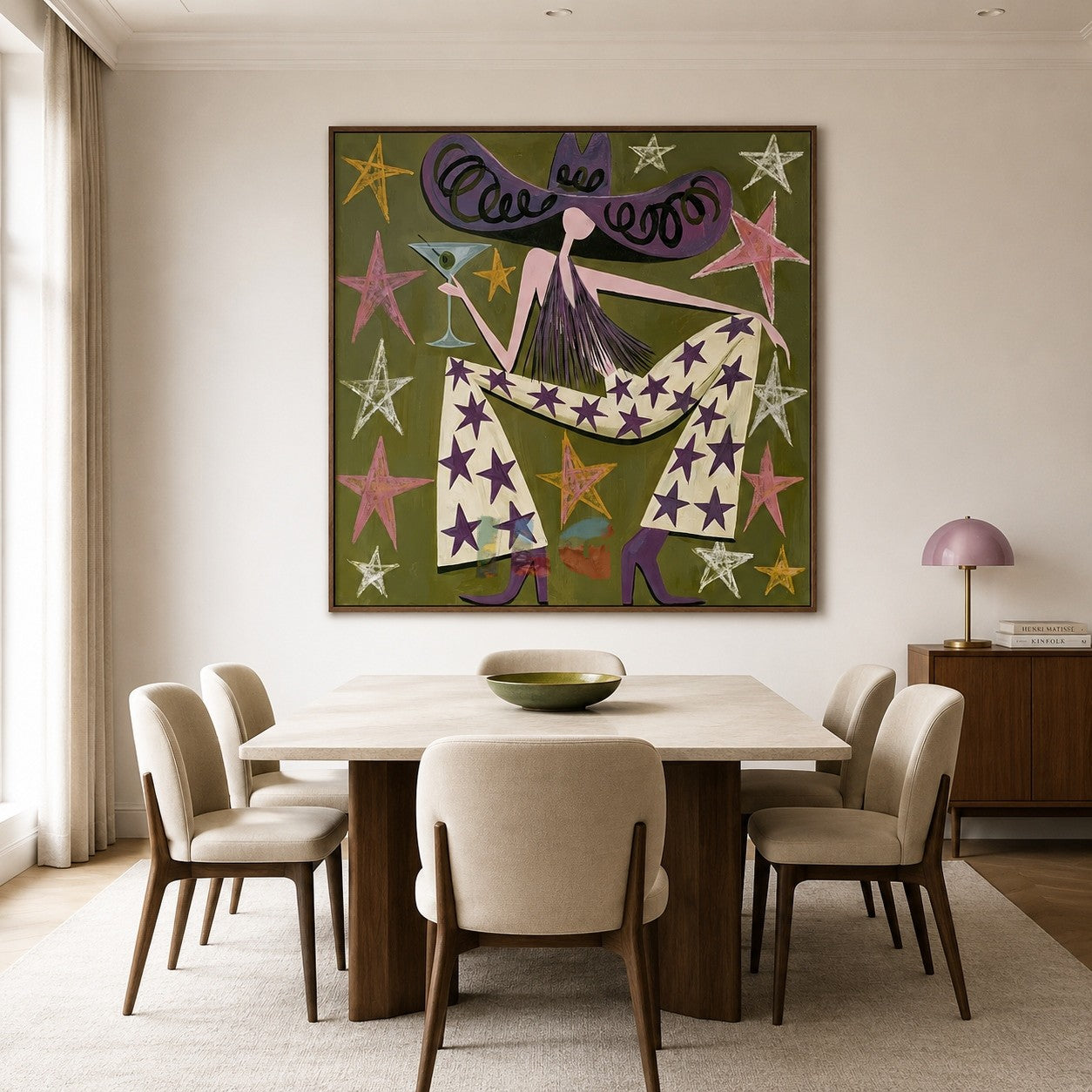 Starry Hat Lounge – Contemporary Figure Wall Art