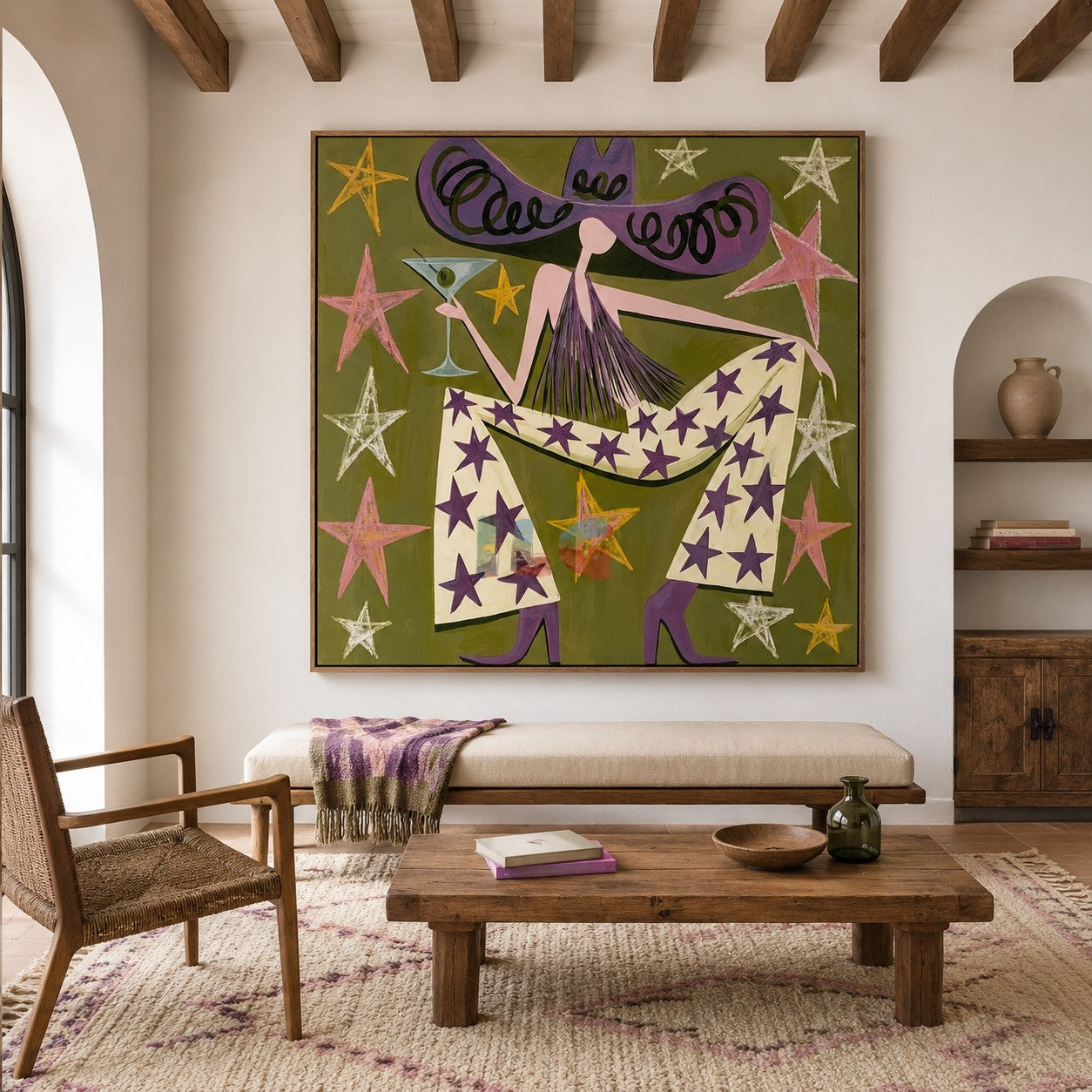 Starry Hat Lounge – Contemporary Figure Wall Art