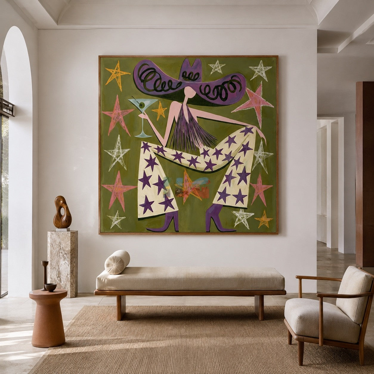 Starry Hat Lounge – Contemporary Figure Wall Art