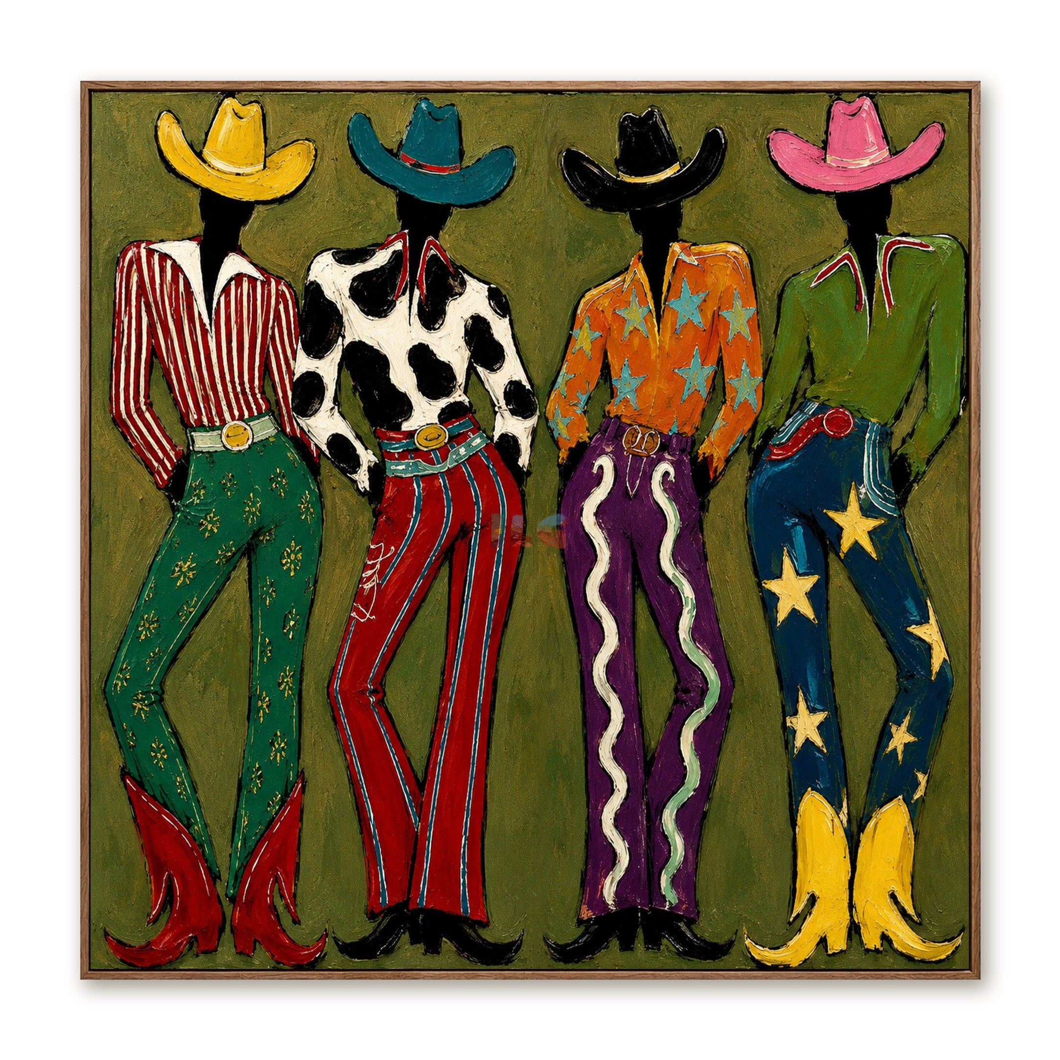 Western Style Quartet – Contemporary Figure Wall Art