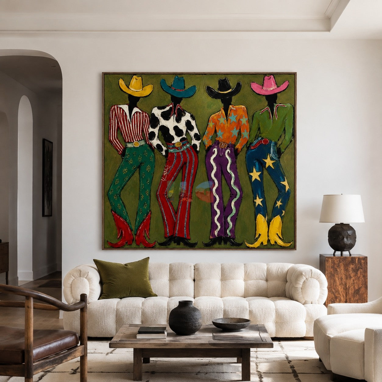 Western Style Quartet – Contemporary Figure Wall Art