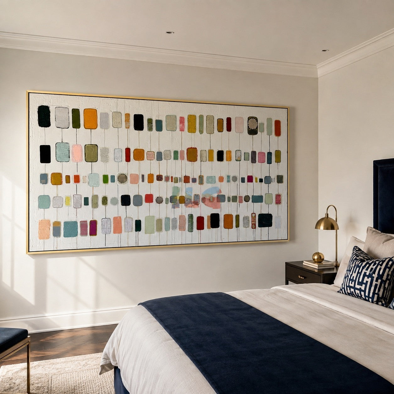 Color Spectrum Grid – Abstract Modern Textured Wall Art