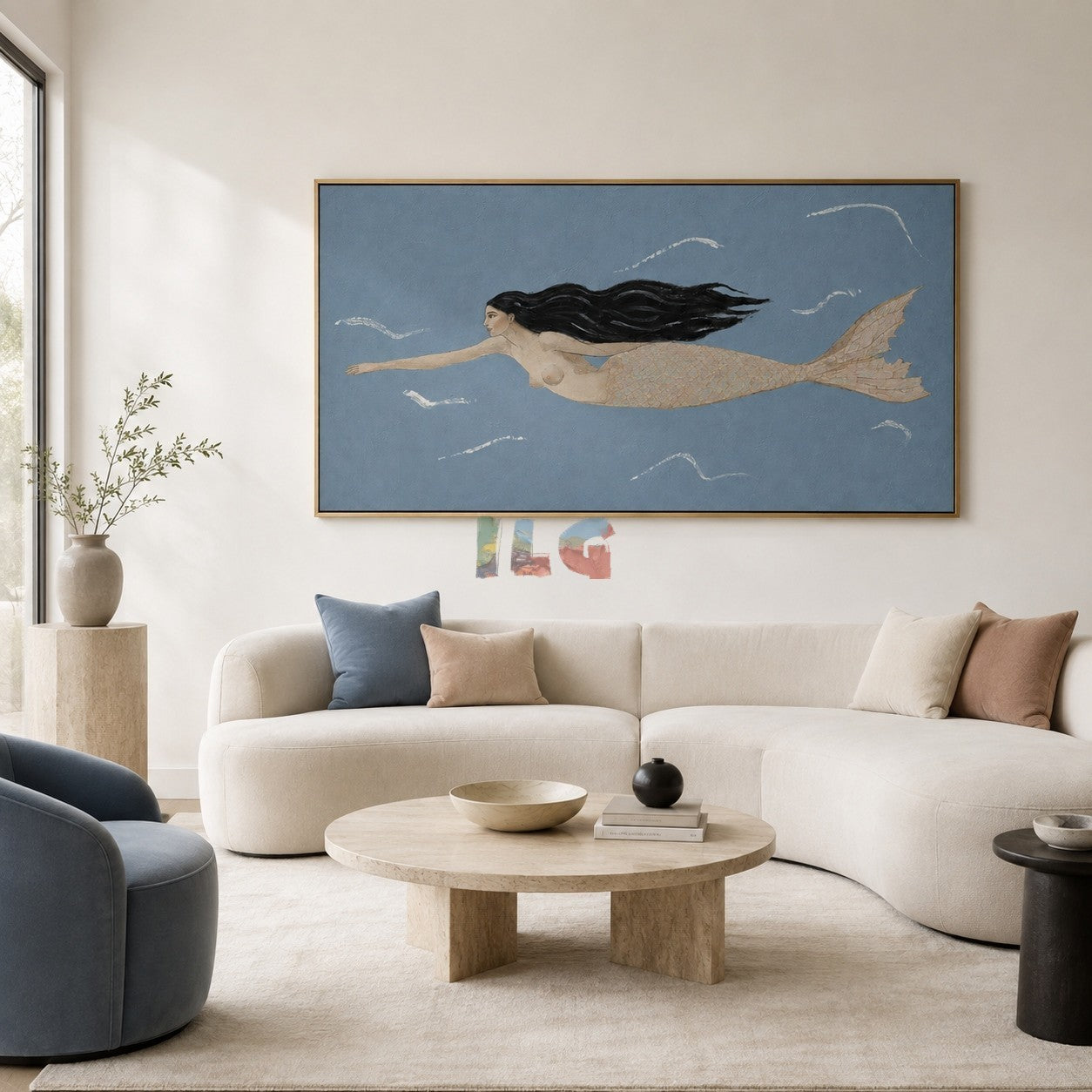 Ocean Myth Mermaid – Contemporary Figurative Coastal Wall Art